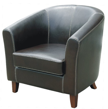 TUB CHAIR VINYL LEATHER LOOK